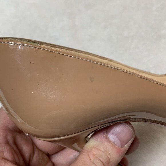 Christian Louboutin So Kate 120 Nude Patent Leather Pumps Heels - Picture 13 of 16